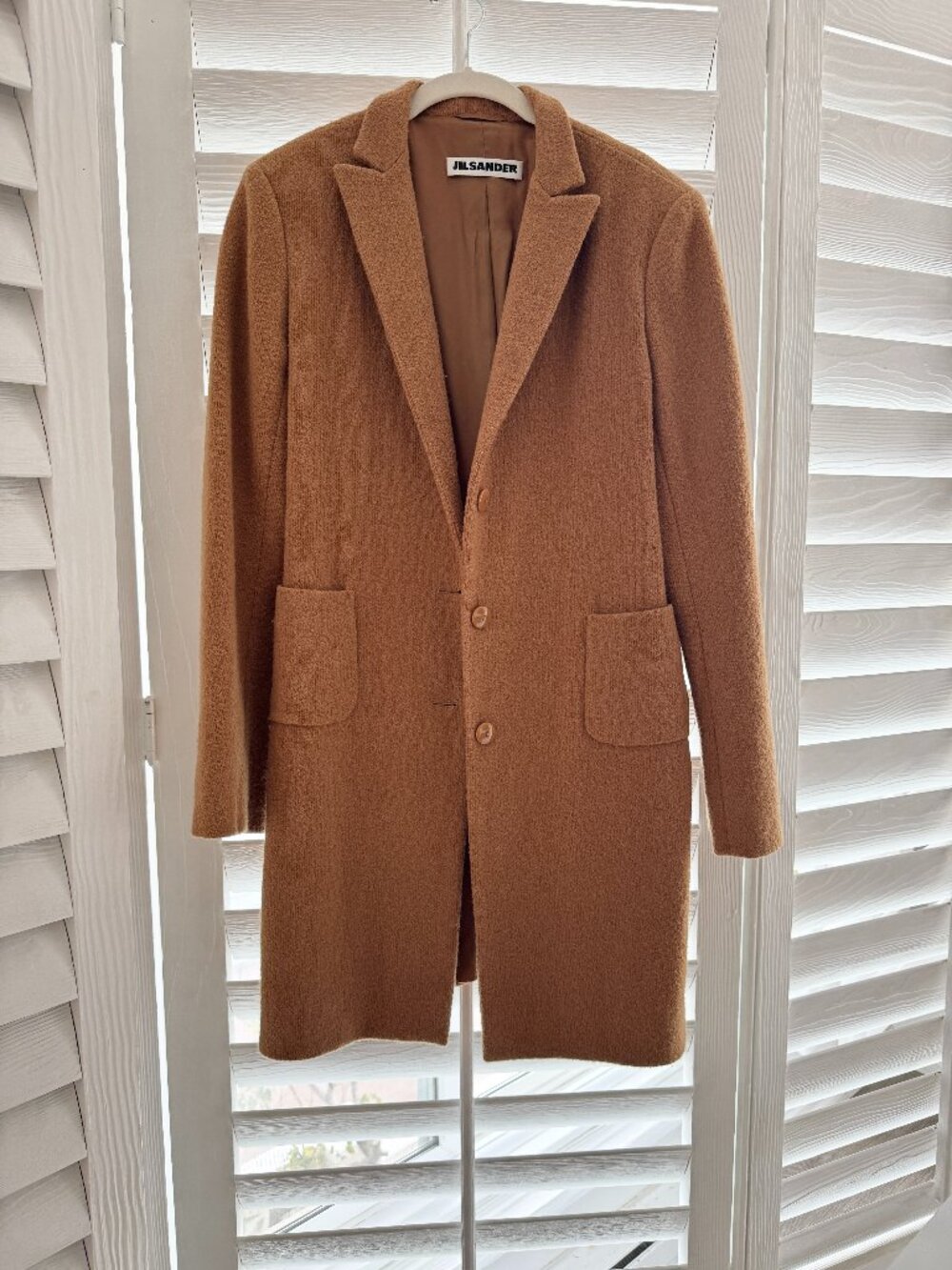 JIL SANDER CAMEL COAT SIZE 40